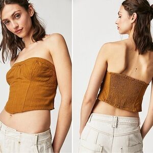 Free People Gingham Tube Top
